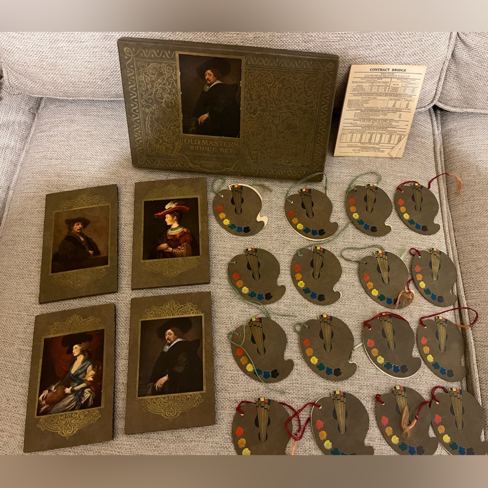 NIB Vintage Old Masters Bridge Set